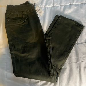 Hanna Andersson Boys NEW NWT Olive Ary green cotton pants pull on